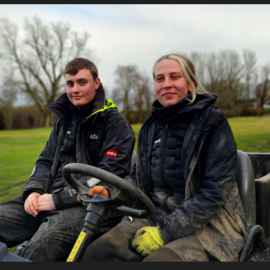 Golf It! apprentices Anton Sheilds (right) and Lucy Millar.