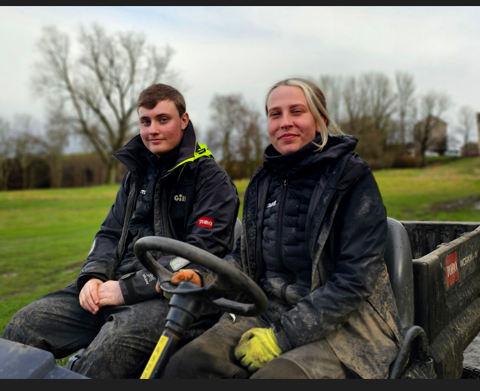 Golf It! apprentices Anton Sheilds (right) and Lucy Millar.