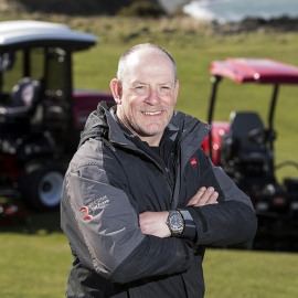 Nefyn Golf Club Groundsman with Toro machinery