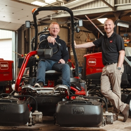 Gullane Golf Club’s course manager Stewart Duff and his team