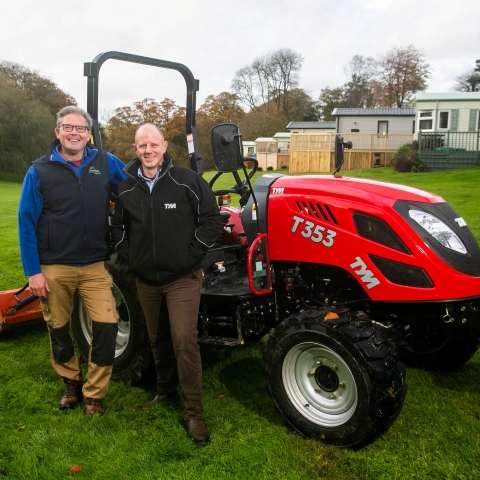 Smytham Holiday Park in Devon, new T353 tractor