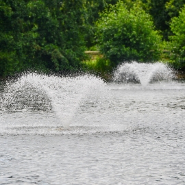 The two Otterbine fractional aerators at Millets Farm Fly Fishing Club.