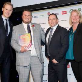 From left to right: BBC’s Dan Walker, Leicester City’s Callum Allsop, Reesink’s Alastair Rowell and Ohio State University’s Pam Sherratt.