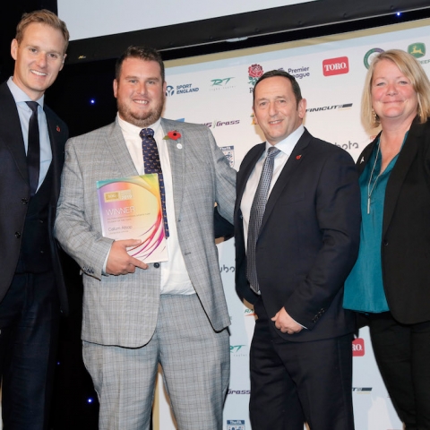 From left to right: BBC’s Dan Walker, Leicester City’s Callum Allsop, Reesink’s Alastair Rowell and Ohio State University’s Pam Sherratt.