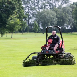 The Toro Reelmaster 3575-D in action at Haydock Park Golf Club.