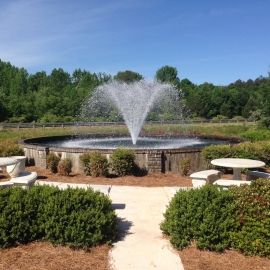 A Gemini floating fountain turned into a fixed fountain for the ultimate aesthetic result.